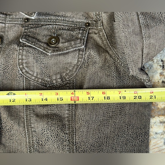 Brown Bacinni sz LG denim jacket snake print - Picture 6 of 9